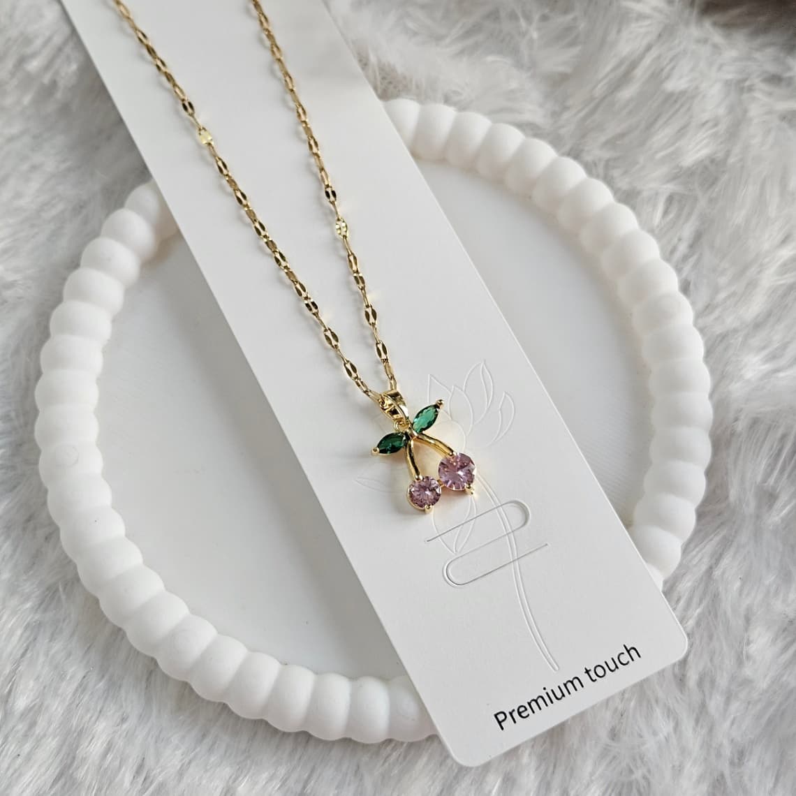 Cherry Pendant Lavender with Green — image 2