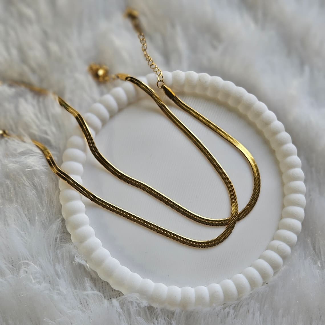 Snake Chain Anklet Gold