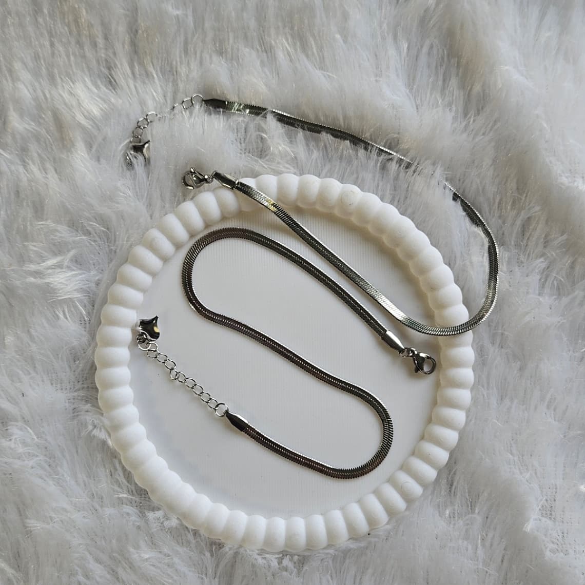 Snake Chain Anklet Silver — image 2