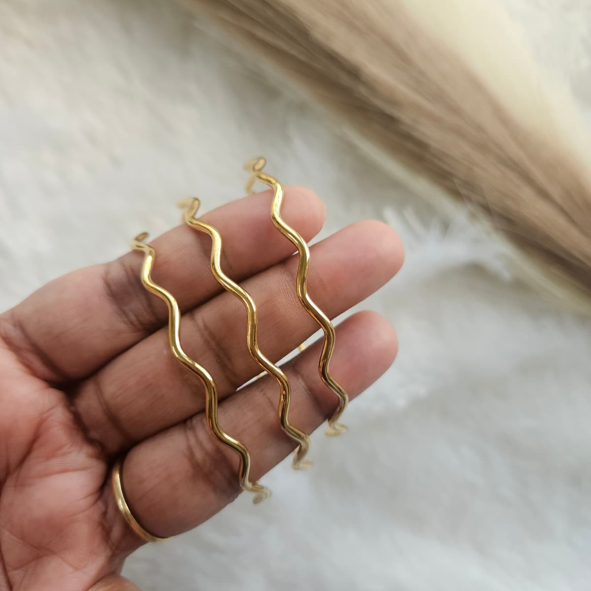 Anti-tarnish Bangles Set of 3