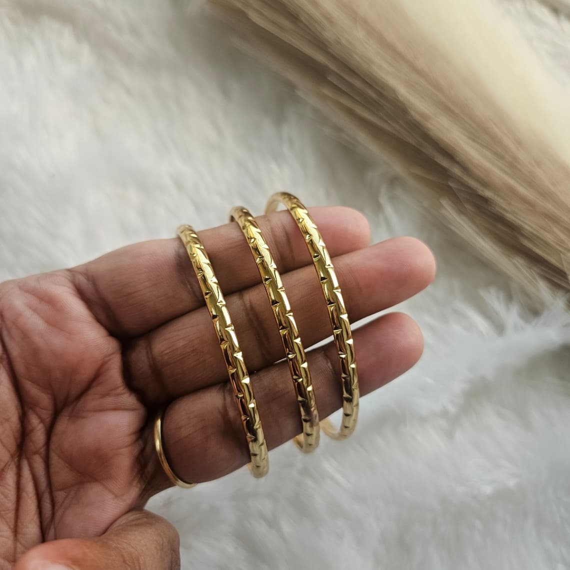 Anti-tarnish Bangles Set of 3