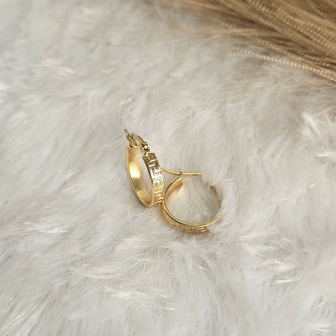 Anti-Tarnish Round Pattern Hoops — image 4