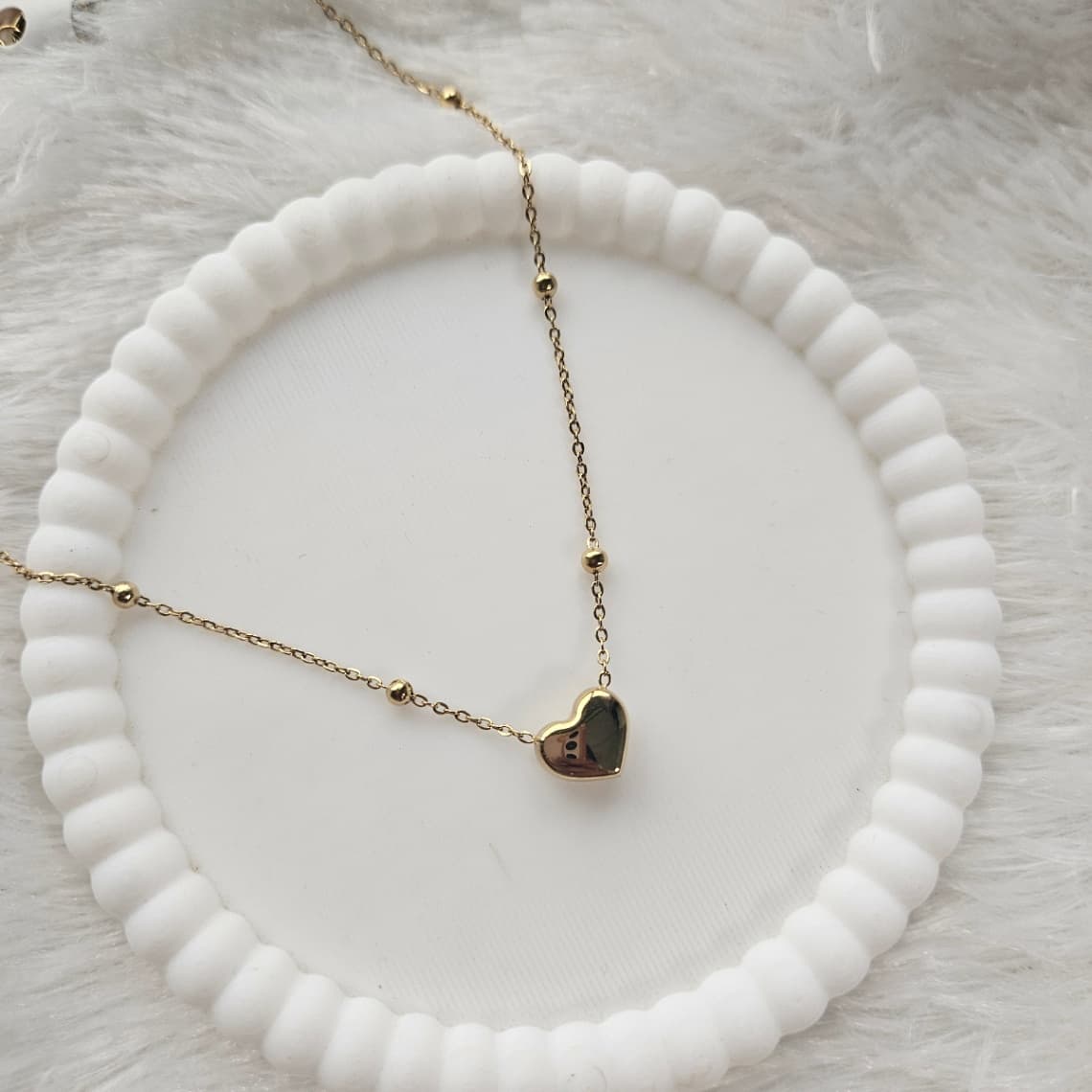 Ball Chain Heart Pendant — image 2