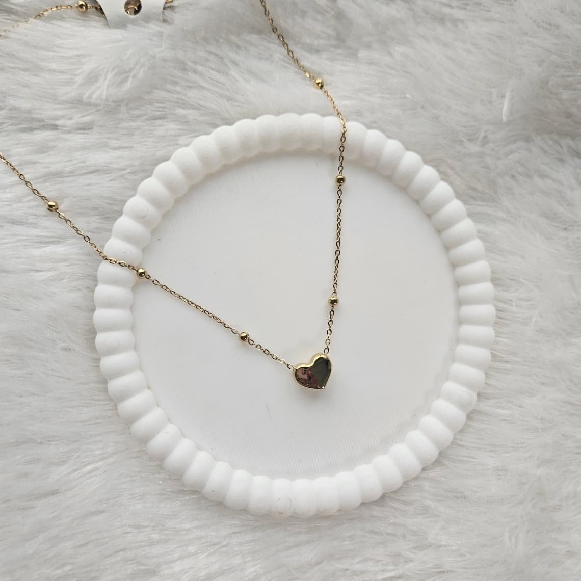 Ball Chain Heart Pendant — image 3