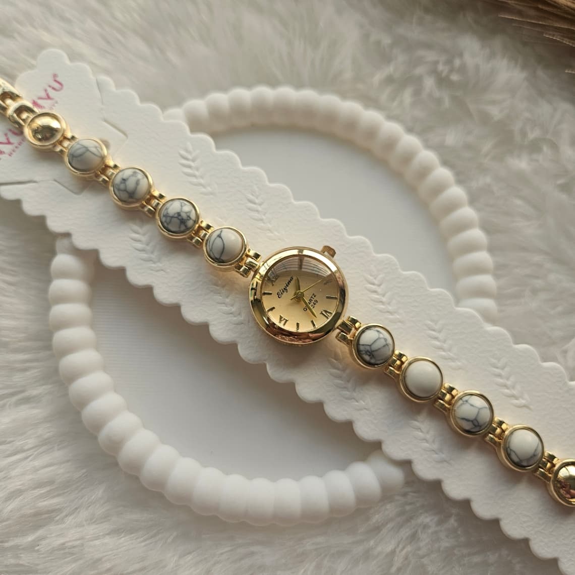 White Beads Anti-Tarnish Watch — image 2