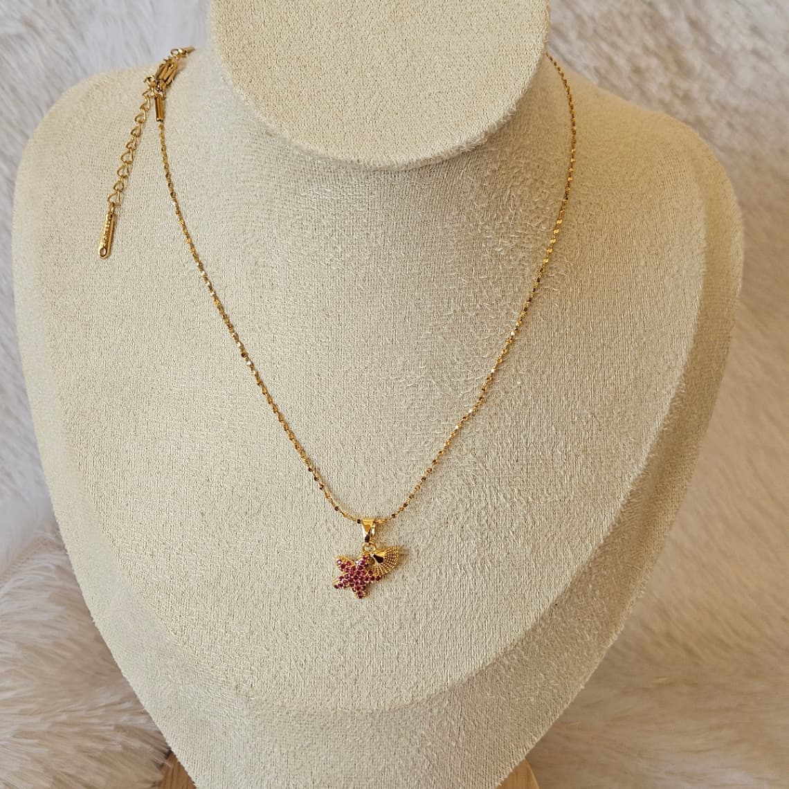 Red Stone Star Charm Pendant — image 2