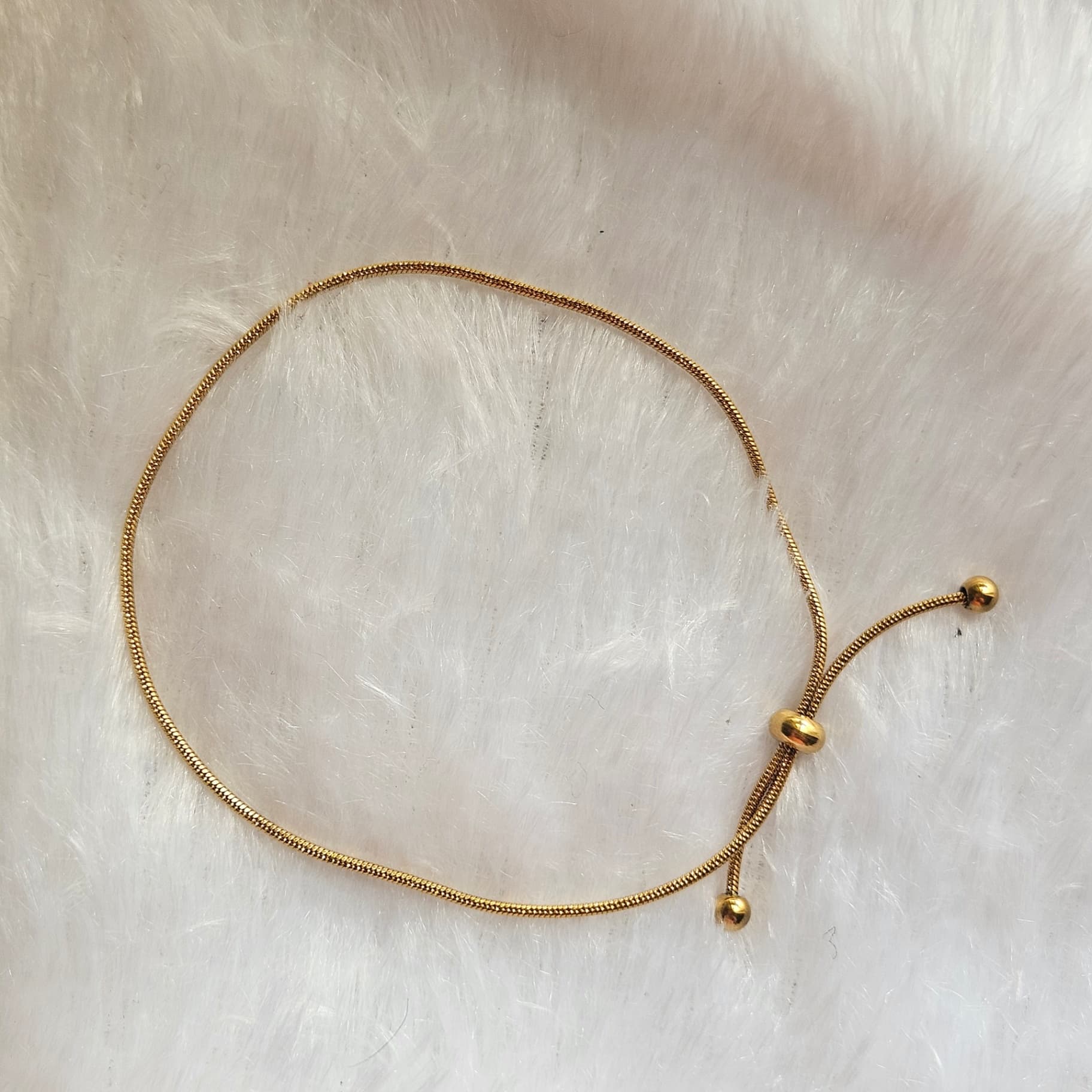 Adjustment chain bracelet plain