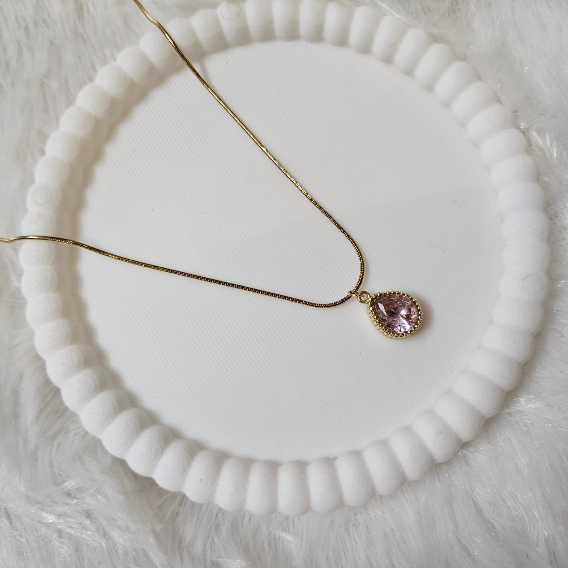 Baby Pink Stone Pendant — image 2