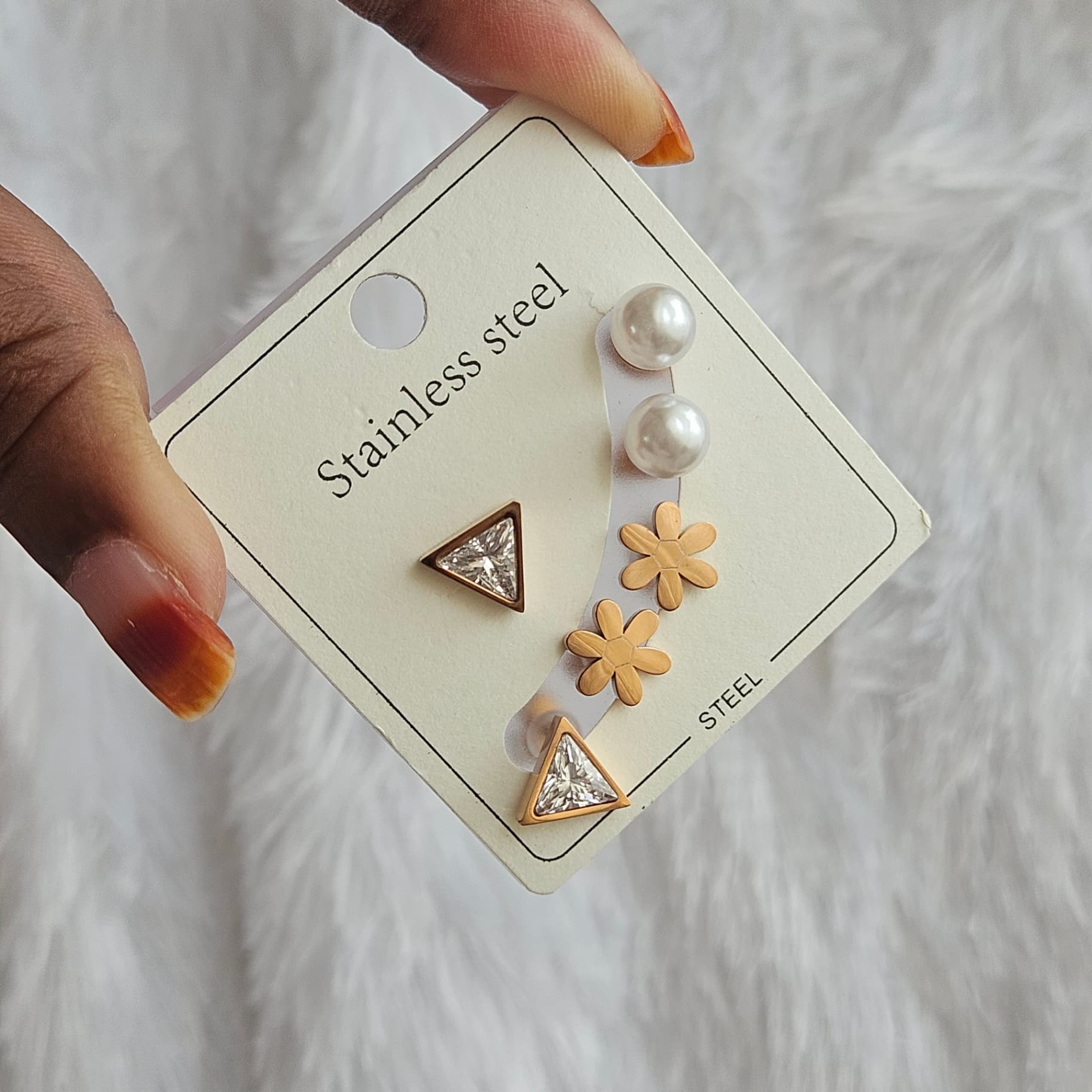 Rosegold Earrings with Second studs — image 2